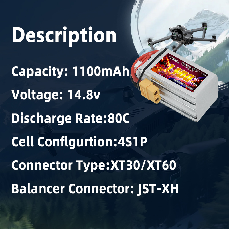 TERANTY 4S 1100mAh 80C/160C Li - Drone Power Bank ulasan dan harga